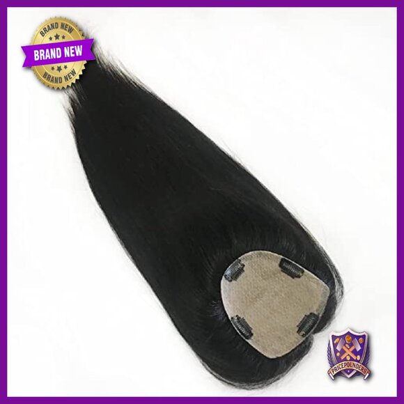 5x5 Virgin Human Hair Topper Clip-in Straight Hairpiece 12x13cm main image 6